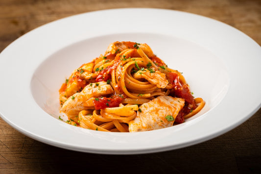 Linguine spigola e pomodorino